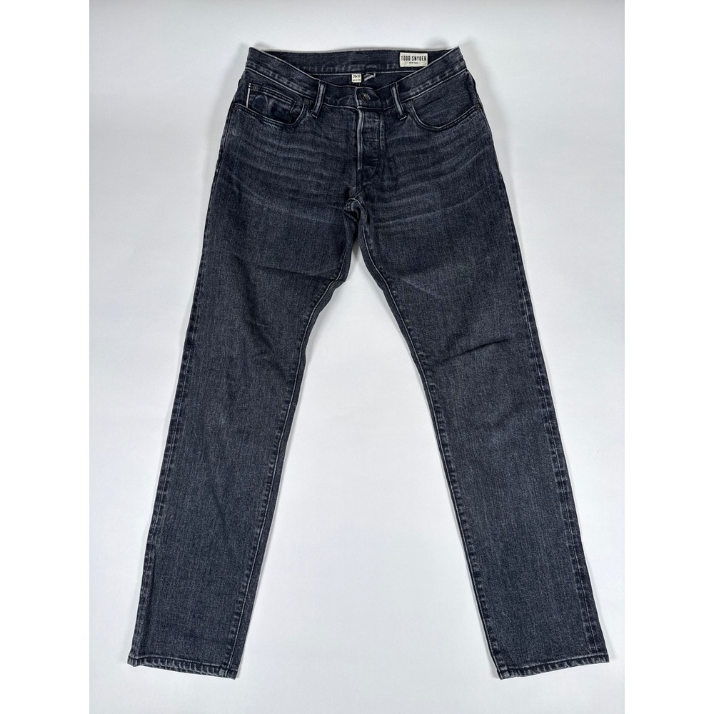 Todd Snyder Selvedge Jeans Mens 28x32 Black Japanese Denim Stretch Slim Selvedge